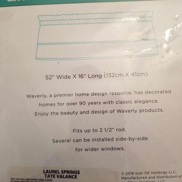 Waverly Laurel Springs Tate Valance Floral 52x16 in Set of 2 NEW Tropical Summer - Picture 3 of 6